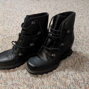 Sorel Black Women's Combat Boots